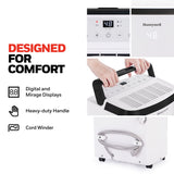 Honeywell TP30AWKNR 23-Pint (30 Pint DOE 2019 Standard) Smart Dehumidifier with Alexa Voice Control, White