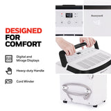 Honeywell TP50WKN 32 Pint (50 Pint 2019 DOE Standard) Energy Star Dehumidifier with Mirage Display, White