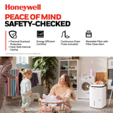 Honeywell TP30WKN 23 Pint (30 Pint 2019 DOE Standard) Energy Star Dehumidifier with Mirage Display