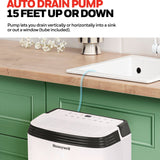 Honeywell TP70PWKN 50 Pint (70 Pint 2019 DOE Standard) Energy Star Dehumidifier with Pump