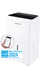 Honeywell TPFIT25AWK 25 Pint Smart Portable Dehumidifier with Alexa Voice Control, White