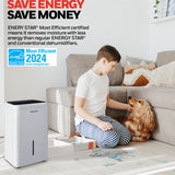 Honeywell TPFIT32WK 32 Pint Energy Star Portable Dehumidifier, White