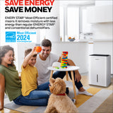 Honeywell TPFIT50APWK 50 Pint Smart Portable Dehumidifier with Alexa Voice Control and Pump, White