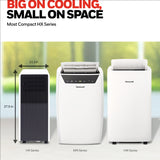 Honeywell HX4CESAWG0 10000 BTU, 660Sq. Ft. Slim Portable Air Conditioner with Fan, Dehumidifier