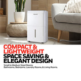 Honeywell TPFIT25WK 25 Pint Energy Star Portable Dehumidifier, White