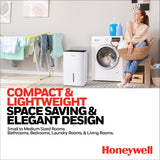 Honeywell TPFIT50APWK 50 Pint Smart Portable Dehumidifier with Alexa Voice Control and Pump, White