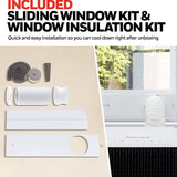 Honeywell HX4CESAWG0 10000 BTU, 660Sq. Ft. Slim Portable Air Conditioner with Fan, Dehumidifier