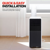 Honeywell HX4CESAWG0 10000 BTU, 660Sq. Ft. Slim Portable Air Conditioner with Fan, Dehumidifier