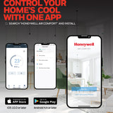 Honeywell HX4CESVWG0 10000 BTU, 660 Sq. Ft. Slim & Smart WiFi Portable AC with Fan, Dehumidifier, Alexa/Google Home Voice Control