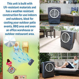 Honeywell CO48PM 1702CFM 1037 sq. ft. Outdoor Evaporative Air Cooler, Gray Evaporative Air Cooler Honeywell