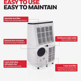Honeywell HJ0CESWK7 10,000 BTU Portable Air Conditioner with Dehumidifier & Fan Cools Rooms Up To 450 Sq. Ft. with Remote Control (Black/White) Portable Air Conditioner Honeywell