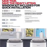 Honeywell HJ5CESWK0 15000 BTU 775 sq. ft. Portable Air Conditioner with 100 pint Dehumidifier, White Portable Air Conditioner Honeywell