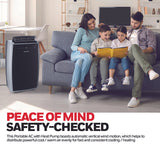 Honeywell MN4HFS9 Portable Air Conditioner with Heat Pump, Dehumidifier & Fan, Cools & Heats Rooms Up to 500-700 Sq. Ft. with Remote Control & Advanced LED Display, Black/Silver Portable Air Conditioner Honeywell