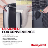 Honeywell MN4HFS9 Portable Air Conditioner with Heat Pump, Dehumidifier & Fan, Cools & Heats Rooms Up to 500-700 Sq. Ft. with Remote Control & Advanced LED Display, Black/Silver Portable Air Conditioner Honeywell