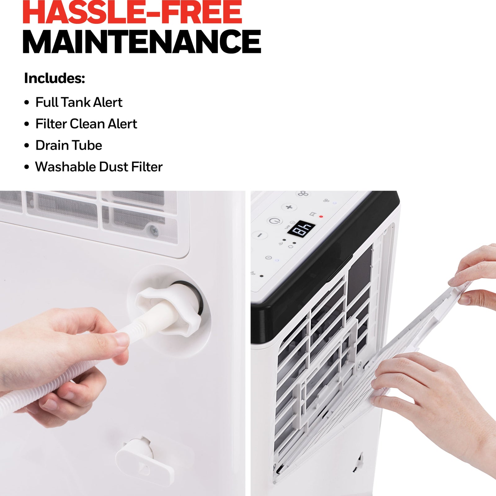 Energy Star 50 PT Dehumidifier with Mirage Display - White
