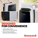 Honeywell MN4CFS0 14000 BTU 700 Sq. Ft. Portable Air Conditioner with Dehumidifier & Fan, with Drain Pan & Insulation Tape (Black-Silver)