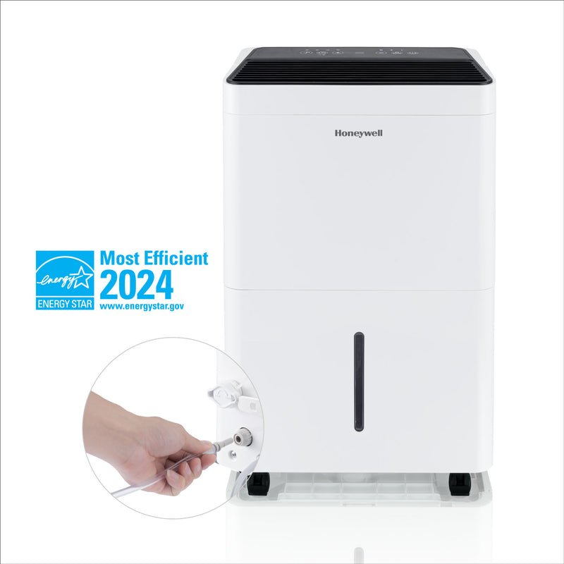 Honeywell TPFIT50PWK 50 Pint Energy Star Portable Dehumidifier with Pump, White