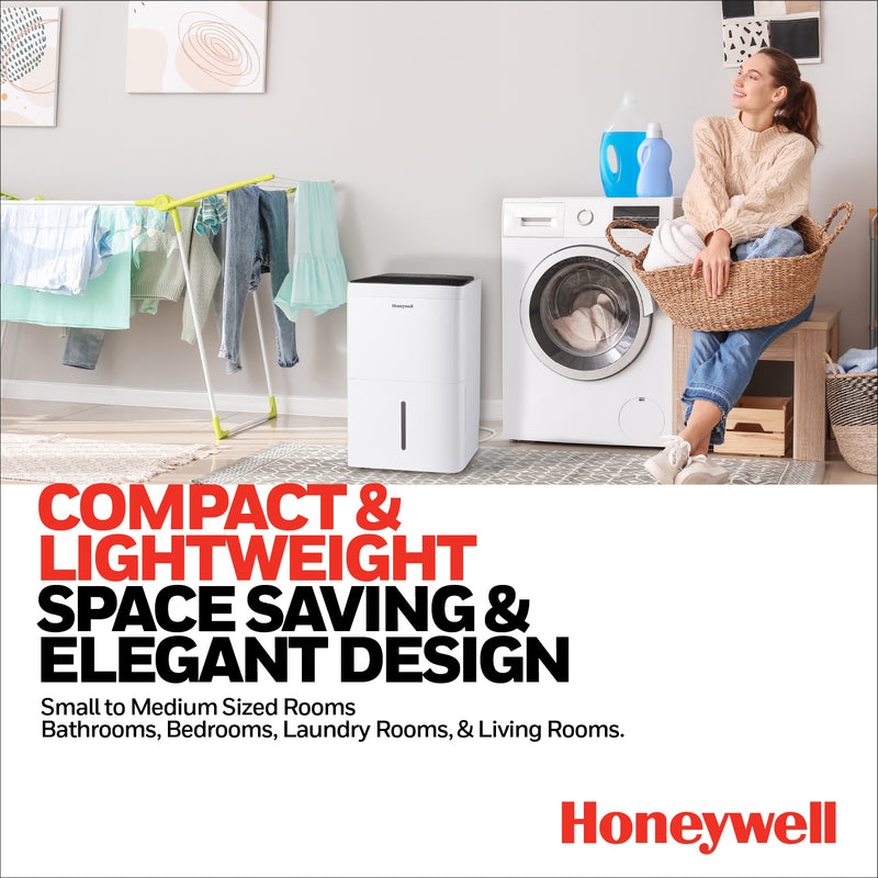 Honeywell TPFIT50PWK 50 Pint Energy Star Portable Dehumidifier with Pump, White