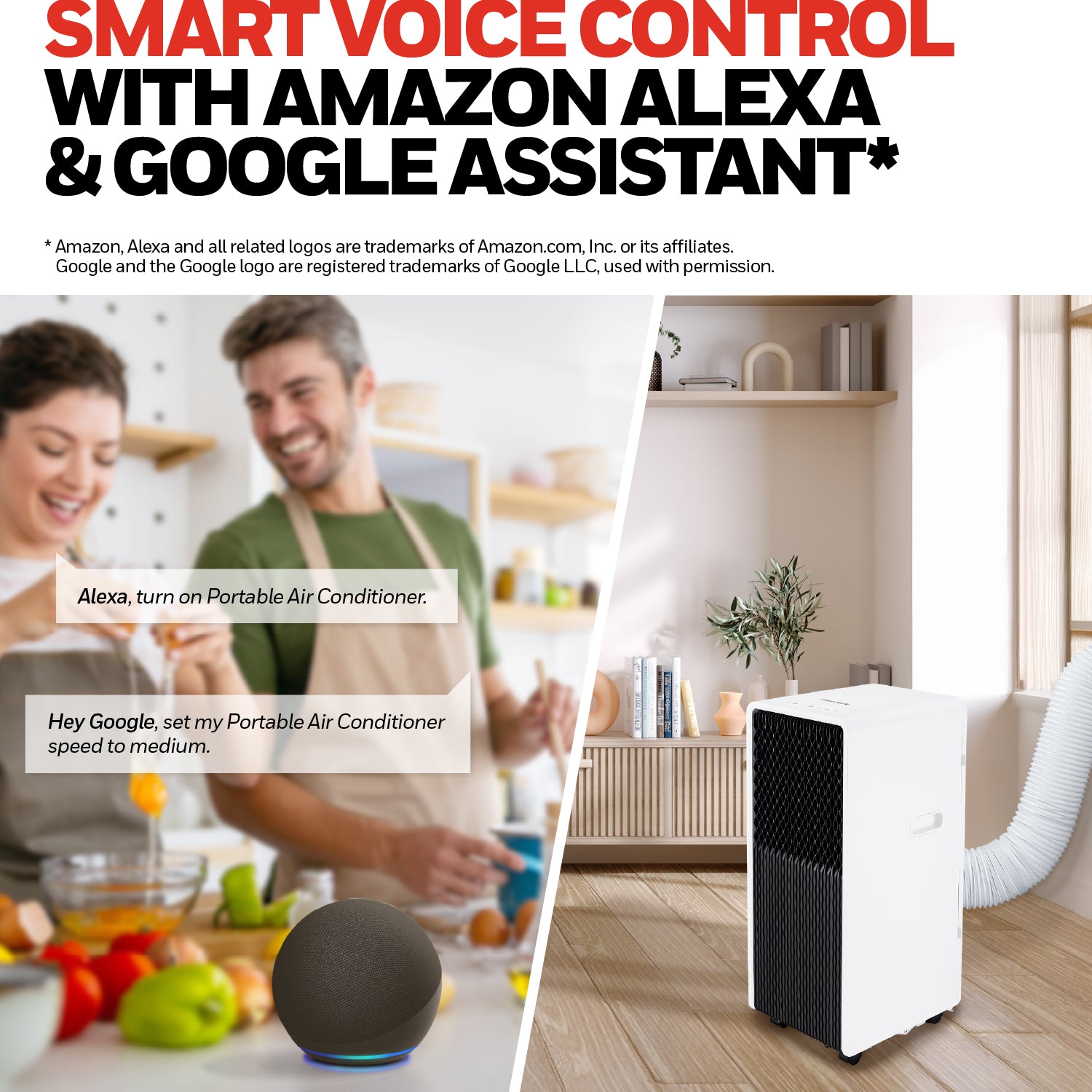 10,000 BTU Smart WiFi Portable AC unit – Works with Alexa & Google