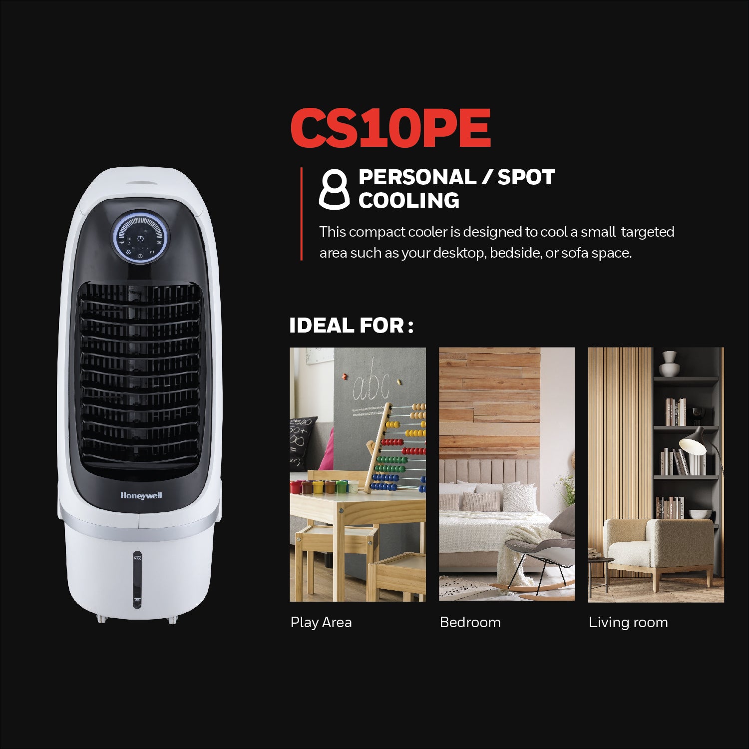 Honeywell CS10PE 459CFM 280 sq. ft. Spot Evaporative Air Cooler