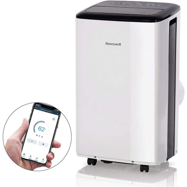 Honeywell HF0CESVWK6 10000 BTU 450 sq. ft. Smart Portable Air Conditioner with Alexa Voice Control and 62 pint Dehumidifier, White My Home Climate 
